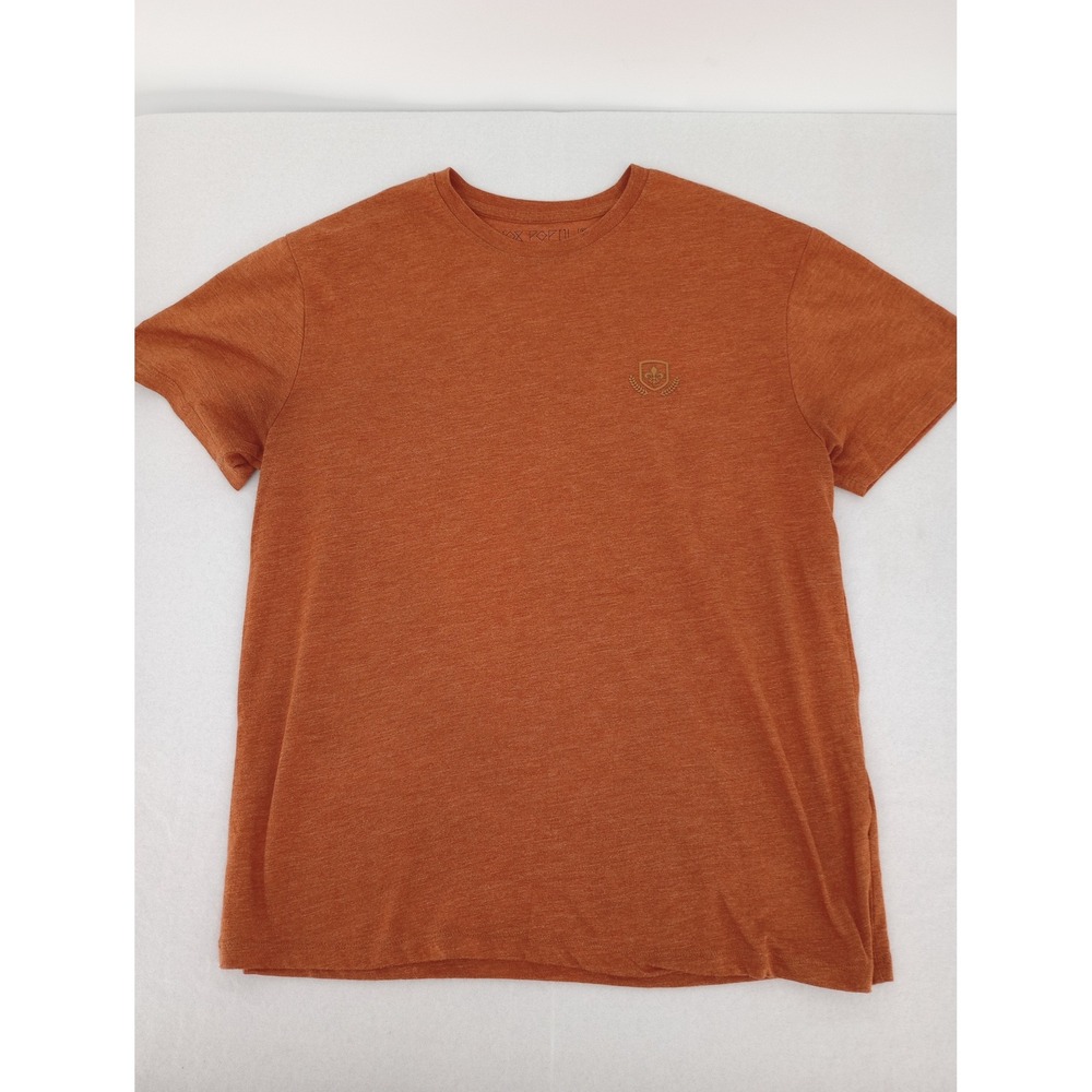 Vox Populi T-Shirt Mens Medium Orange Heathered Crest Logo Short Sleeve